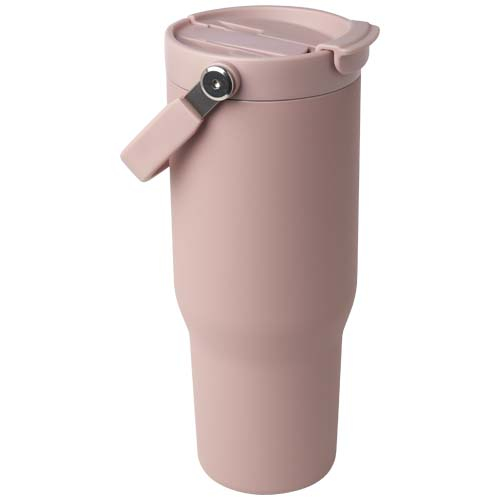 Gobelet publicitaire isotherme 900ml acier recyclé Bronx Rose poudré